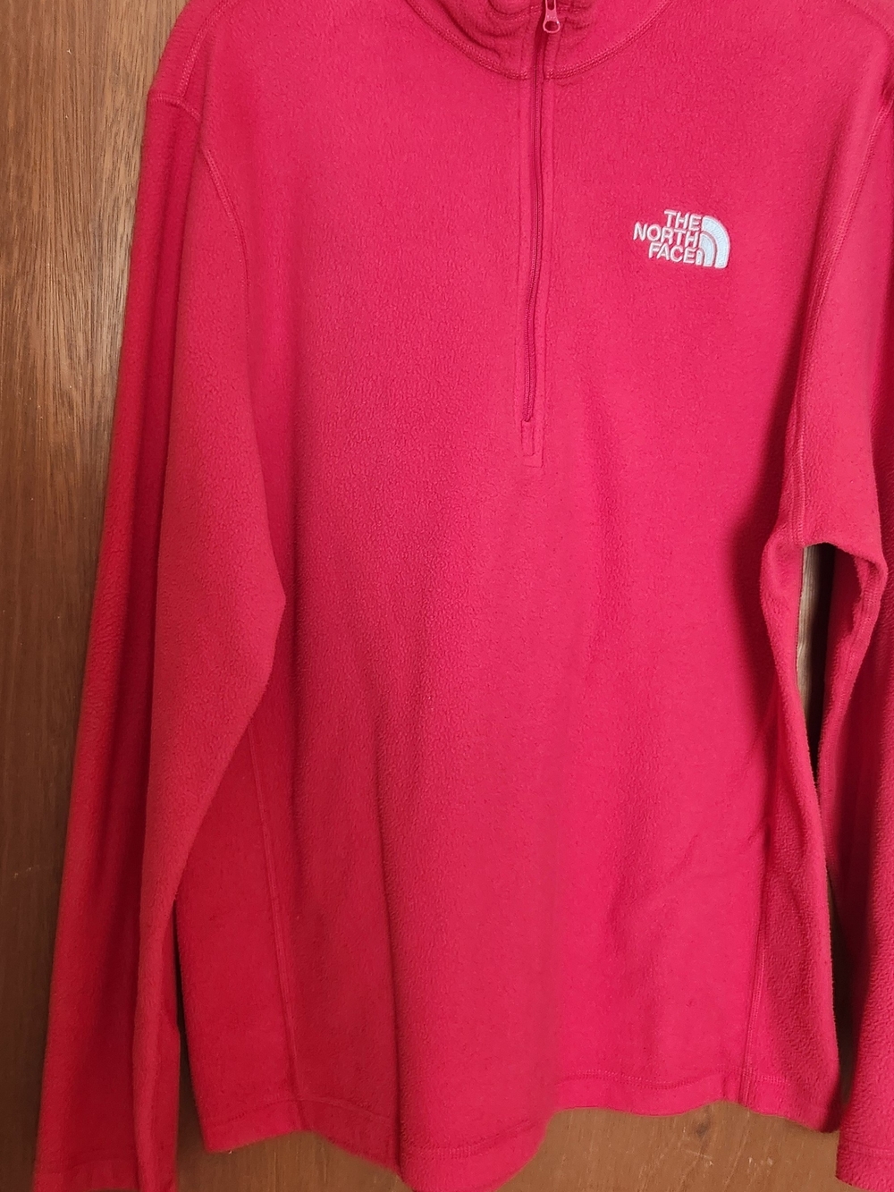 The North Face men's Pink Half-Zip Fleece Pullover Size M